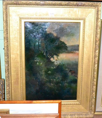 Lot 1176 - Attributed to George Fiddes Watts, R.S.A. R.P. (1873-1960) ";On the Dee";, oil on canvas