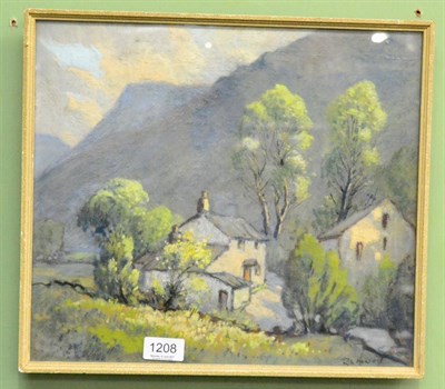 Lot 1208 - Robert Leslie Howey (1900-1981) ";In Buttermere Village - High Crag and High Stile"; signed,...