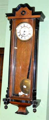 Lot 1211 - A single weight driven Vienna type wall timepiece