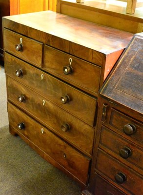 Lot 1239 - A mahogany four height chest of drawers