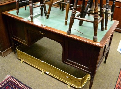 Lot 1244 - A late 19th century French desk with leather top
