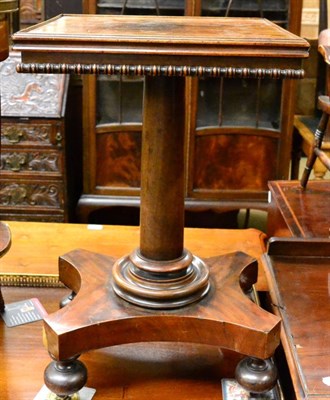Lot 1262 - A mid 19th century mahogany column base pedestal table, 40cm wide