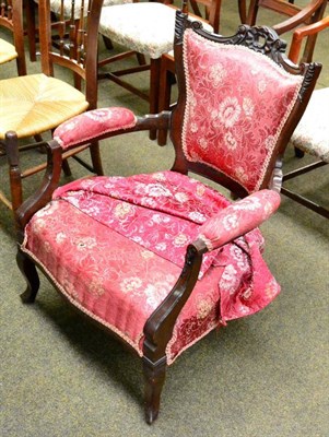 Lot 1301 - A 19th century mahogany armchair