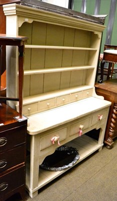 Lot 1327 - A Victorian dresser, Artisan French finish and a small vintage style mirror