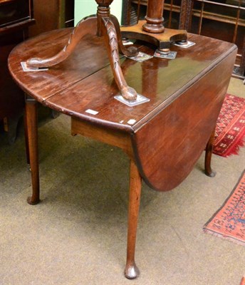 Lot 1336 - An 18th century pad foot table, 125cm extended