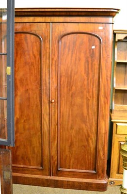 Lot 1344 - A mahogany wardrobe