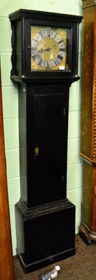 Lot 1346 - An ebonised thirty hour longcase clock, dial signed William Gunn, Wallingford, (possibly later...