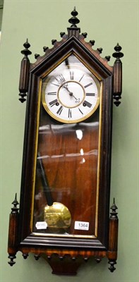 Lot 1364 - A Vienna type striking wall clock