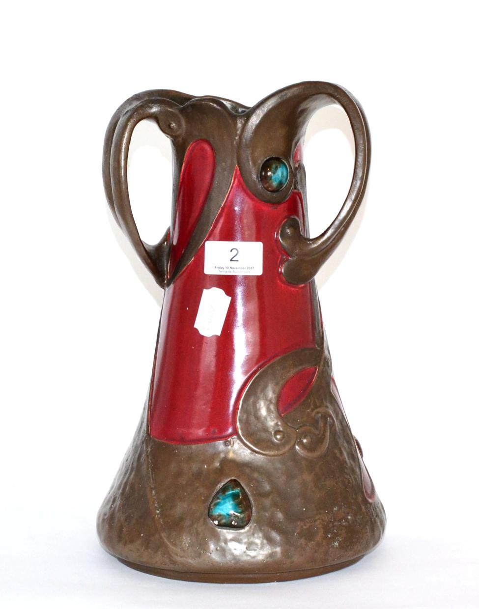 Lot 2 - Bretby pottery Art Nouveau style vase