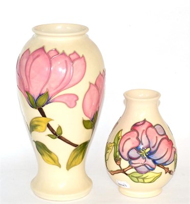 Lot 10 - Two Moorcroft Magnolia vases