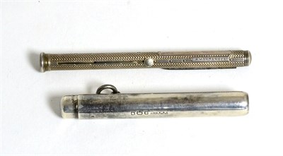 Lot 59 - A Sampson Mordan Victorian silver combination retractable pencil and pen, London 1890, with...