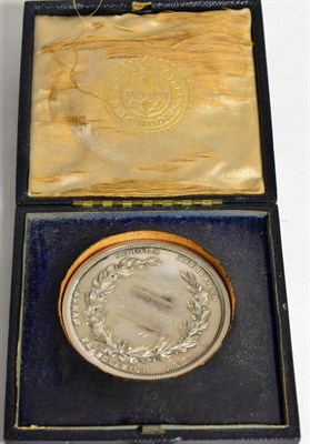 Lot 97 - A Victorian silver Wyon medallion, cased