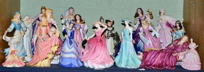 Lot 110 - A collection of Franklin Mint House of Faberge figures, Royal Doulton figures and Lenox figures...