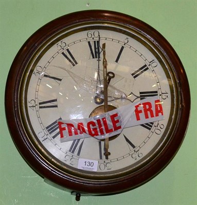 Lot 130 - A single fusee wall clock with painted dial and later inscription, Wood, London