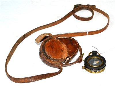 Lot 143 - A World War I British officers compass in leather case (a.f.)