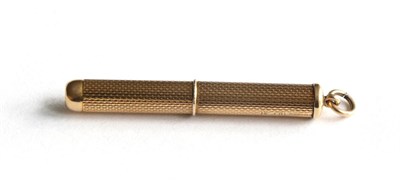 Lot 178 - A 9 carat gold tooth pick