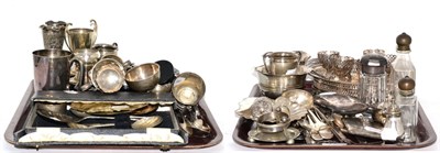 Lot 211 - A large assortment of silver and plated wares including various trophies etc 19/20th century (2...