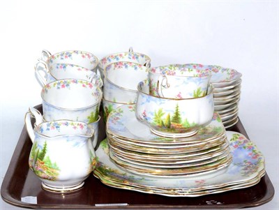 Lot 233 - A Royal Albert part Kentish rockery pattern tea service