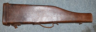 Lot 245 - A leather leg o'mutton gun case