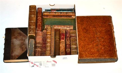 Lot 291 - A collection of mainly leather bound French literature