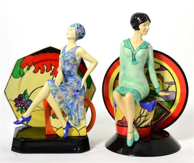 Lot 295 - Two Kevin Francis limited edition figures 'Tea with Clarice Cliff', 'Young Clarice Cliff', with...