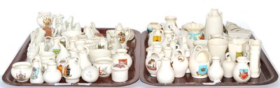 Lot 328 - Two trays of W H Goss crested wares