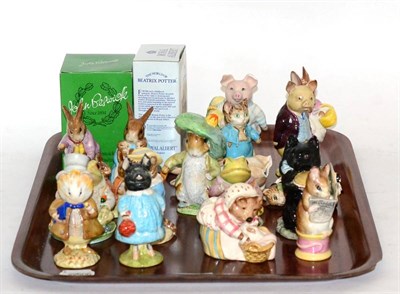 Lot 376 - Beswick Beatrix Potter figures including: 'Mr. Jeremy Fisher', First Version, First Variation,...