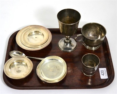 Lot 420 - Five various modern silver Armada dishes, London 1969/70, together with two further small...