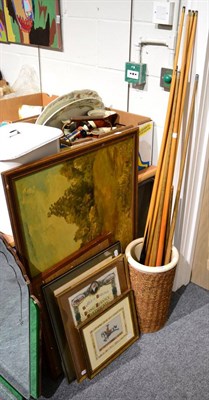 Lot 1092 - An oil on board depicting a landscape scene, a sampler, a textile picture, Carrs of Carlisle...