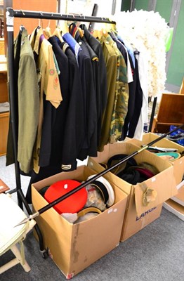 Lot 1127 - A rail of post-war military uniforms including a British No.2 service dress uniform, various...