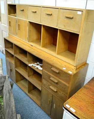 Lot 1141 - Two light oak cabinets