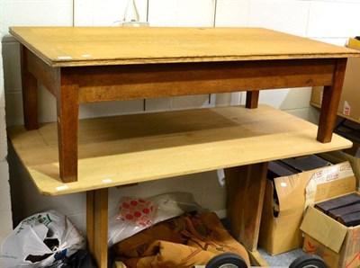 Lot 1200 - Heels style refectory table and coffee table