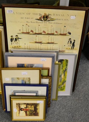 Lot 1276 - A Group of pictures including prints, watercolours etc