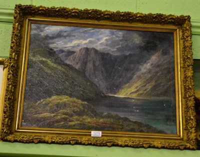 Lot 1278 - Oil on canvas, Lock Coruisk (Isle of Skye) by J A Daniel