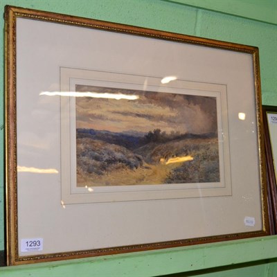 Lot 1293 - Follower of D Cox, landscape view, indistinctly signed and inscribed watercolour