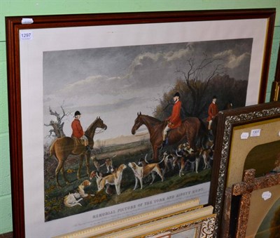 Lot 1297 - Charles B. Lewis after Thomas Slingsby 'Memorial Picture of the York and Ainsty Hunt' hand-coloured