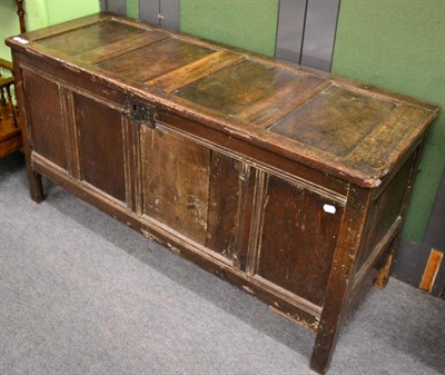 Lot 1328 - An 18th century oak chest