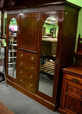 Lot 1337 - A large mirrored wardrobe