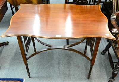 Lot 1364 - Late 19th century mahogany inlaid side table