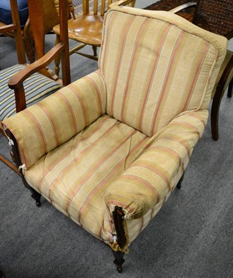 Lot 1383 - Edwardian upholstered armchair