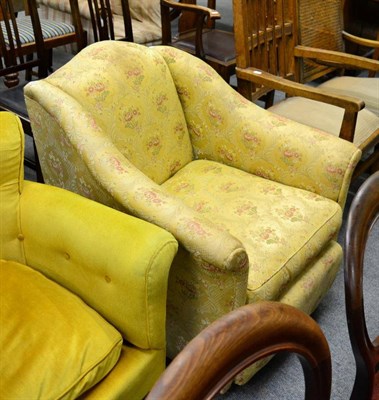 Lot 1385 - An early 20th century tub shaped easy chair