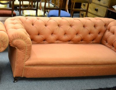 Lot 1390 - Chesterfield sofa (three seater)