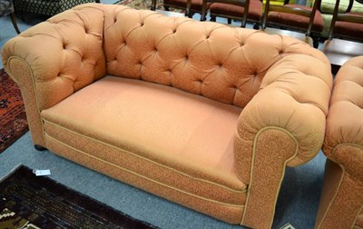 Lot 1391 - Chesterfield sofa (two seater)