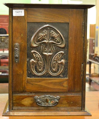 Lot 1411 - An Art Nouveau smokers cabinet and contents