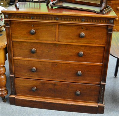 Lot 1416 - A reproduction mahogany four height chest of drawers