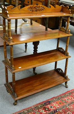 Lot 1421 - A Victorian mahogany four tier waterfall bookcase