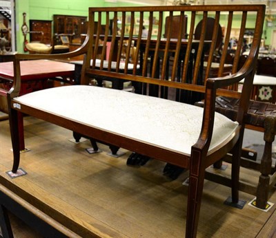 Lot 1429 - An inlaid mahogany two seater parlour settee