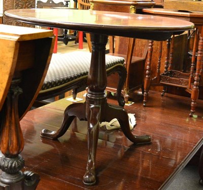 Lot 1436 - George III mahogany tilt top tripod table