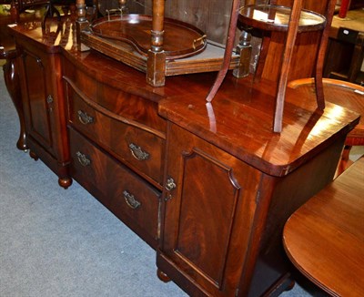 Lot 1445 - A late 19th/early 20th century mahogany sideboard