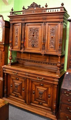 Lot 1456 - A impressive 19th century carved and panelled walnut sideboard